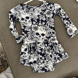 Little Bum Bums (Bums & Roses) Skeletons in the closet ruffle dress.